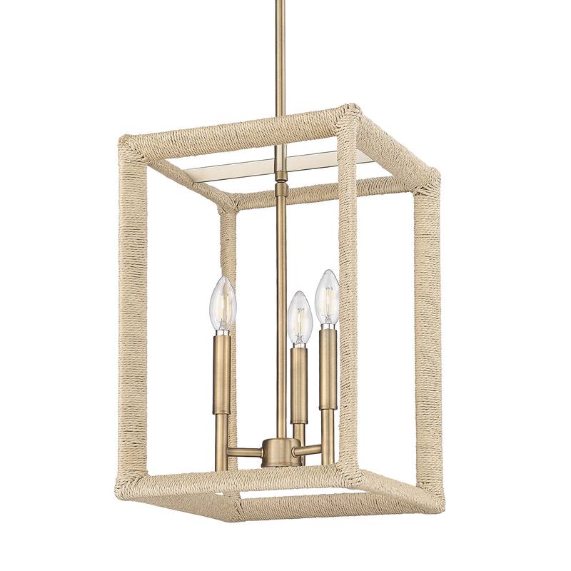 Wry Lighting Kimber 3-light Pendant in Modern Brass
