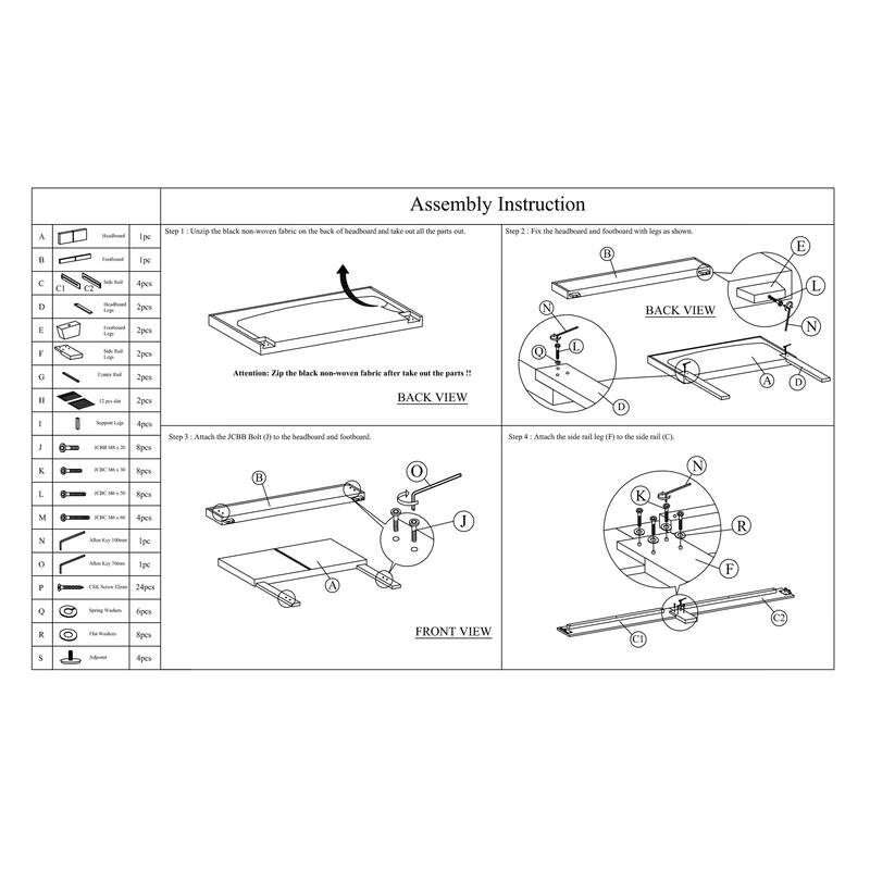 Queen Size Faux Leather Upholstered Bed with Adjustable Headboard, Modern Brown Bedframe