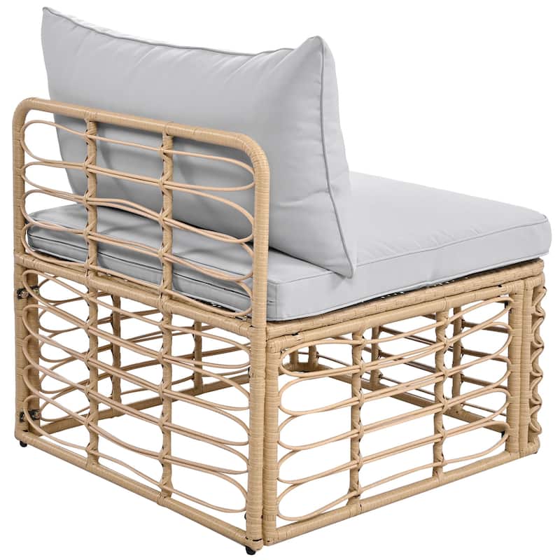 Tayla Modern Outdoor Patio Furniture Sectional Sofa Set by GDFStudio