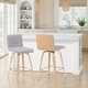 preview thumbnail 71 of 78, Skara Mid-Century Swivel Counter Stool, Upholstered Counter Height Chair with Bentwood Legs Set of 2 - Gray Fabric & Oak