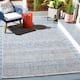 SAFAVIEH Courtyard Zorana Indoor/ Outdoor Waterproof Patio Backyard Rug - 9' x 12' - Grey/Navy