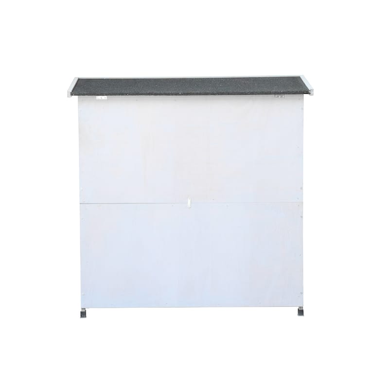 Rabbit Hutch,2-Story Rabbit Bunny Cage Indoor with Run,,2 Removable No-Leak Trays,Pet Cages,Non-Slip Ramp,Waterproof Roof,Fence