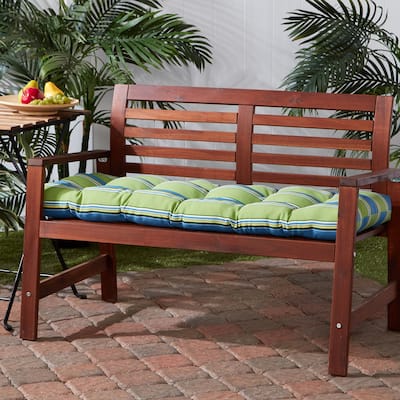 Cayman Stripe 18-inch x 51-inch Outdoor Bench Cushion (Cushion Only)