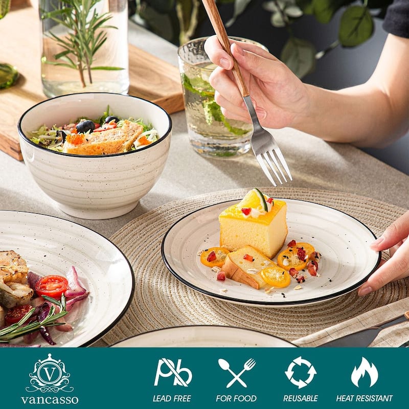 vancasso Bonbon Stoneware 48-Piece Dinnerware Set(Service for 12)