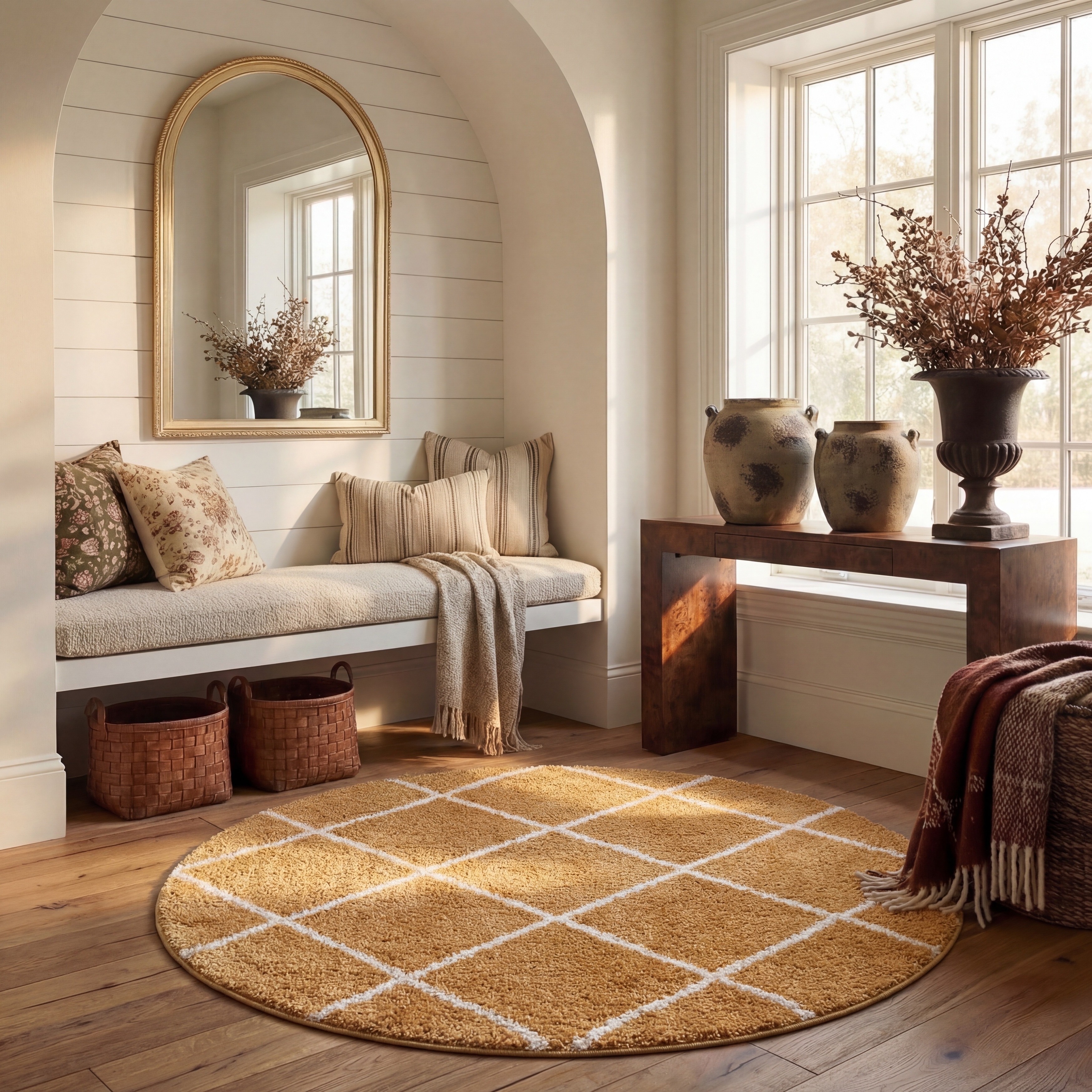 SAFAVIEH Hudson Shag Raili Diamond Trellis 2-inch Thick Rug - On