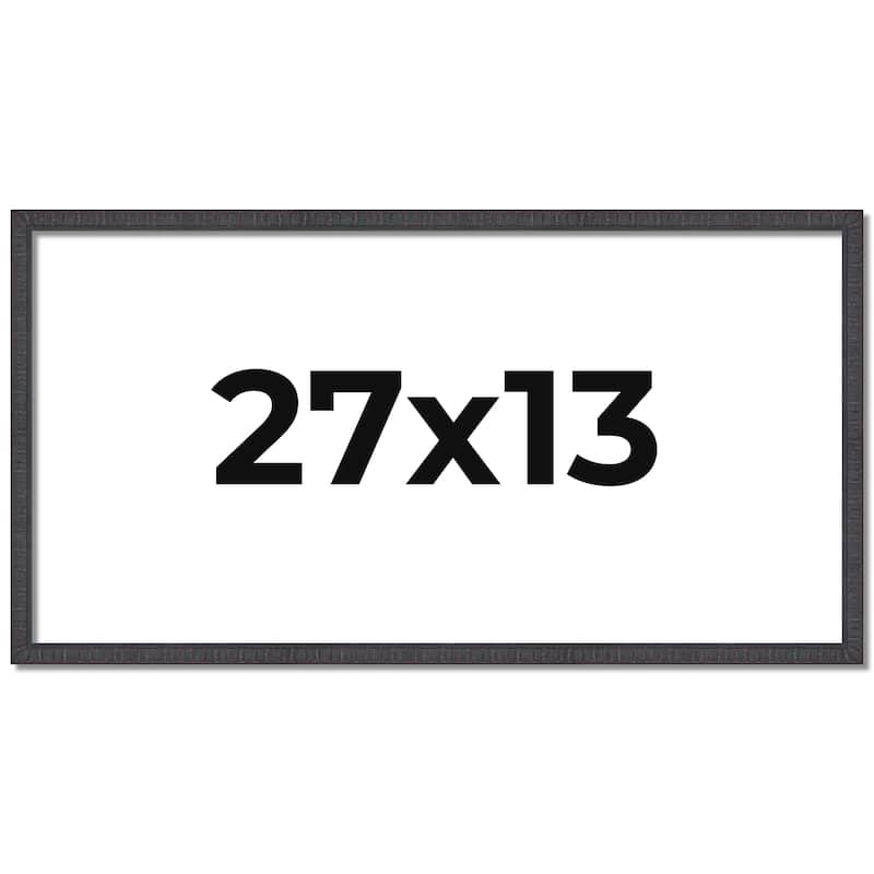 27x13 Frame Brown Solid Wood Picture Frame - Complete Modern Photo