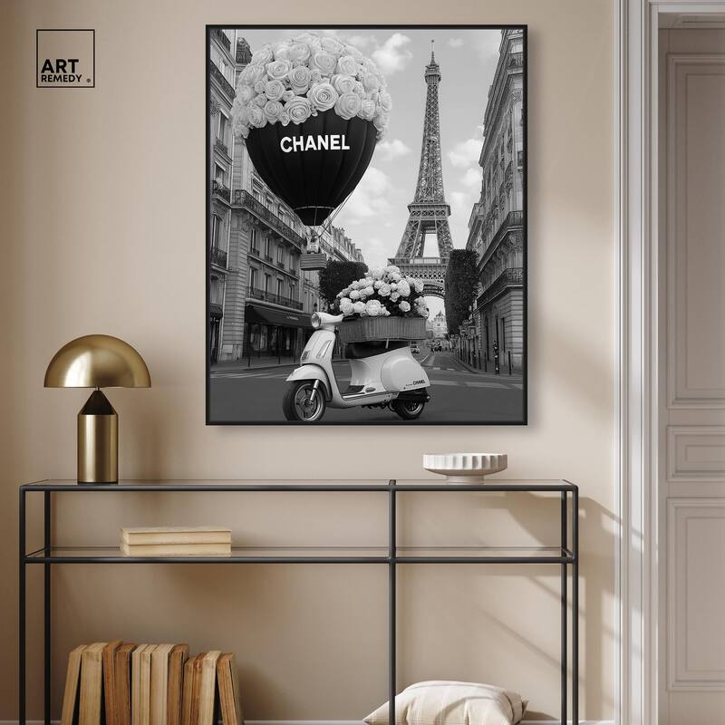 Scooter and Glam Balloon II Canvas by Art Remedy