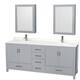 Option Gray / White Quartz Top / Brushed Chrome Hardware