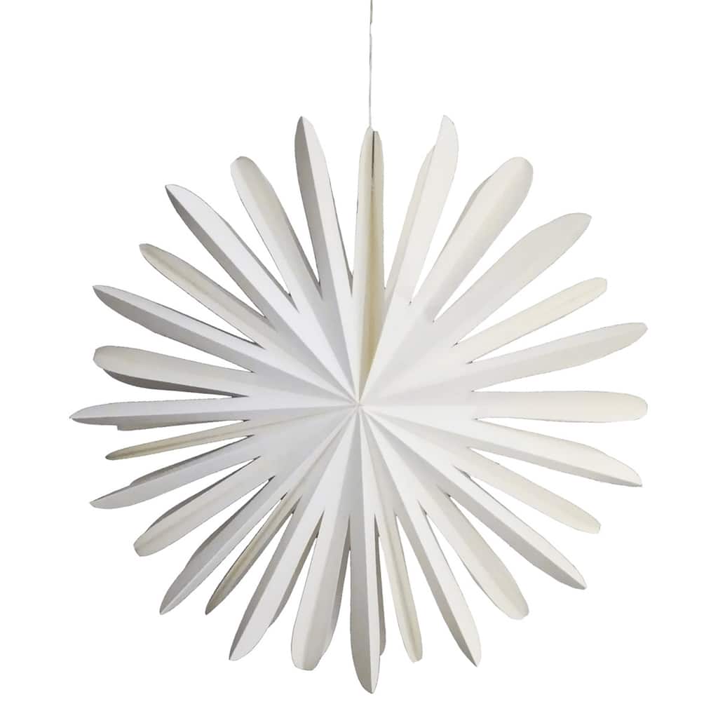 Handmade Snowflake Christmas Ornament - 11" - Off White