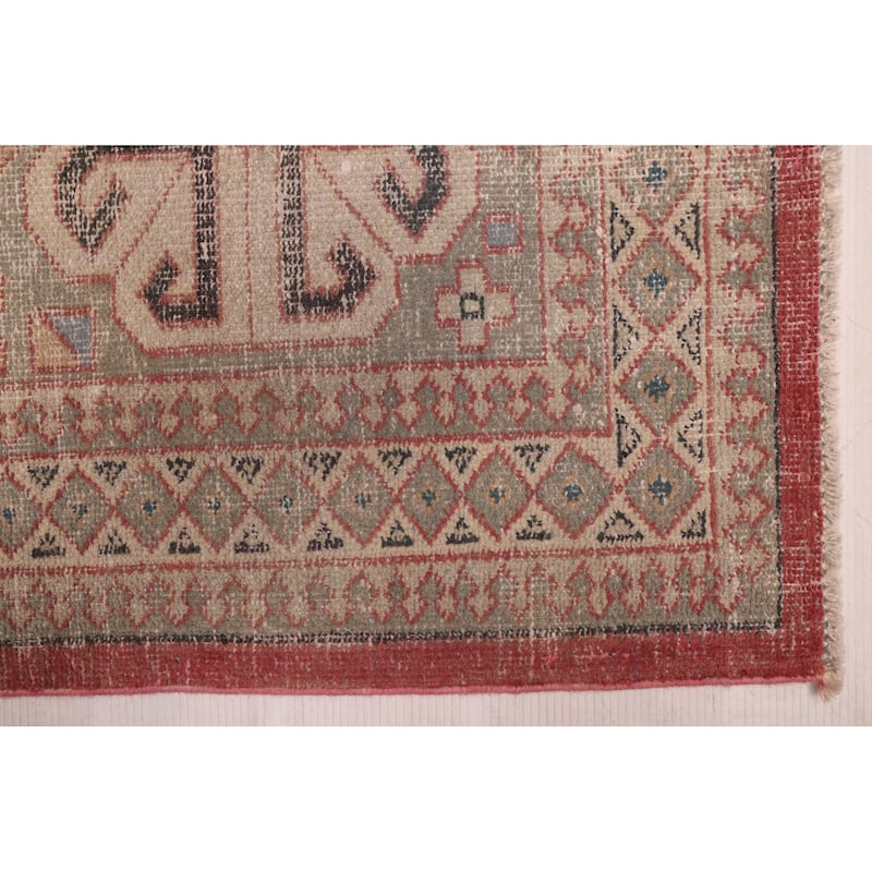 ECARPETGALLERY Hand-knotted Kayseri Vintage Red Wool Rug - 6'3 x 9'2