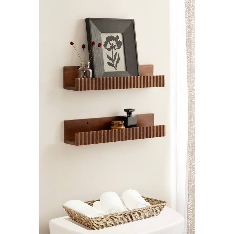 Kate and Laurel Furrow Ledge Shelf Set.