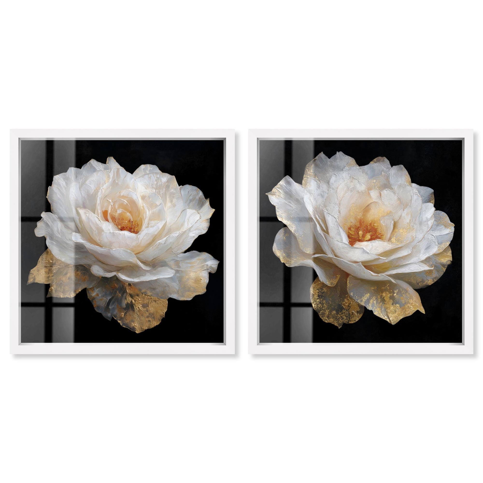 Golden Nocturne Farmhouse Wall Decor Set of 2 Shadowbox Print by Art Remedy