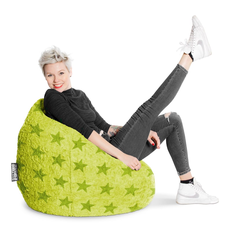 Sitting Point Faux Fur Large Fluffy Bean Bag