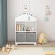 preview thumbnail 4 of 18, Kids Dollhouse Bookcase with Storage White+gray