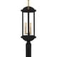 preview thumbnail 4 of 5, Crestfield 3-Light Matte Black Outdoor Post Lantern