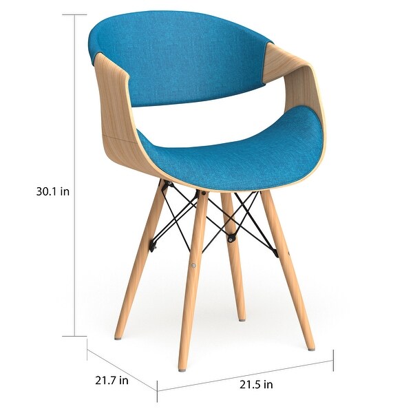 Carson Carrington Tvedestrand Contemporary Teal Velvet Accent Chair