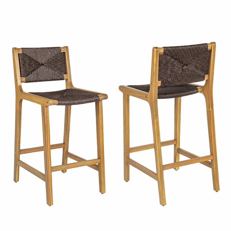 Christopher Knight Home- Branner Acacia Wood Outdoor Barstool Set