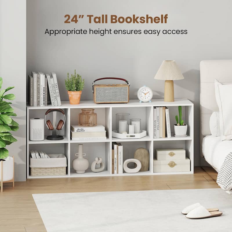 Costway 8-Cube Bookcase Bookshelf with 2 Anti-Tipping Kits Storage - See Details