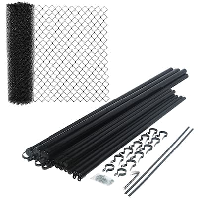 ALEKO DYI Steel Chain Link Fence Kit 5 X 50 Feet 9.5 Gauge Black