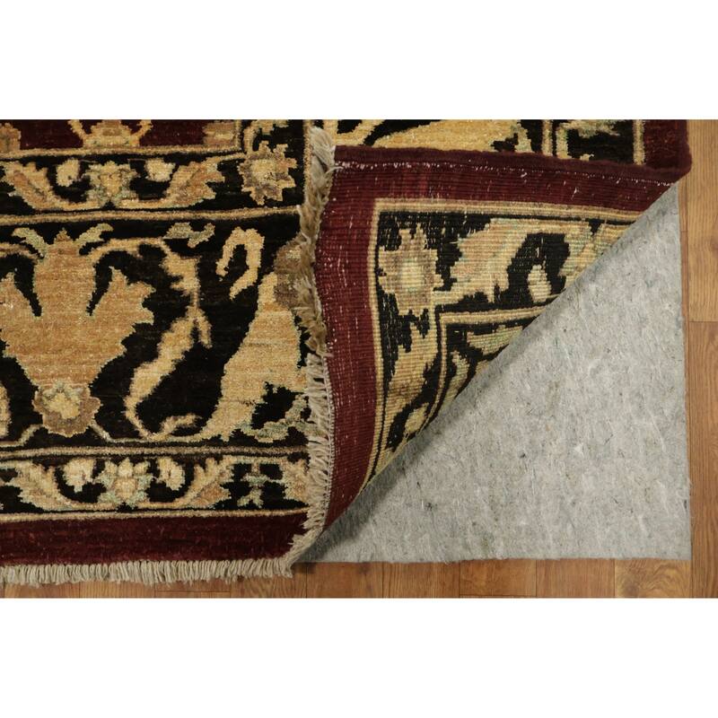 Hand Knotted Oriental 100% Wool Carpet Traditional All-Over Red Ziegler Area Rug - 9' 7'' X 7' 10''