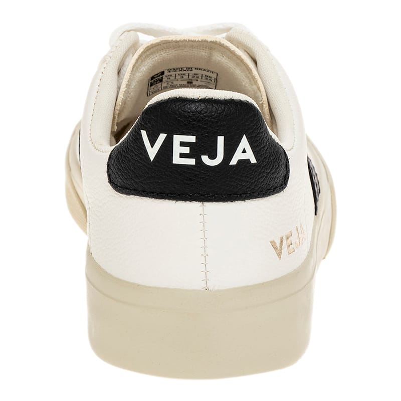 Veja Women's Campo Leather Sneakers in White and Black