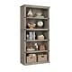 preview thumbnail 12 of 24, 71" Tall Book Case Wooden 5 Shelf Bookcase Grey
