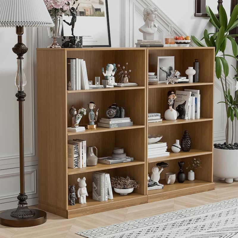 Doorless Wood Bookshelf Storage Cabinet Bookcase&Office Cabinet for Kitchen Bedroom Entryway Living Room Dinning Room