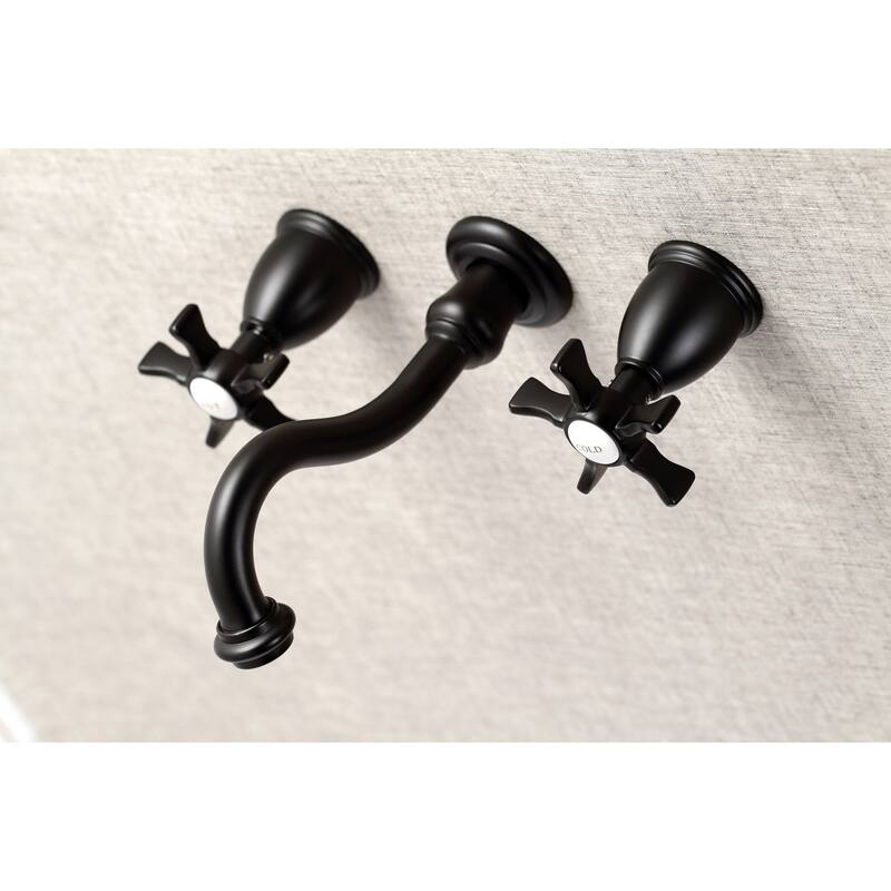Hamilton Two-Handle 3-Hole Wall Mount Bathroom Faucet