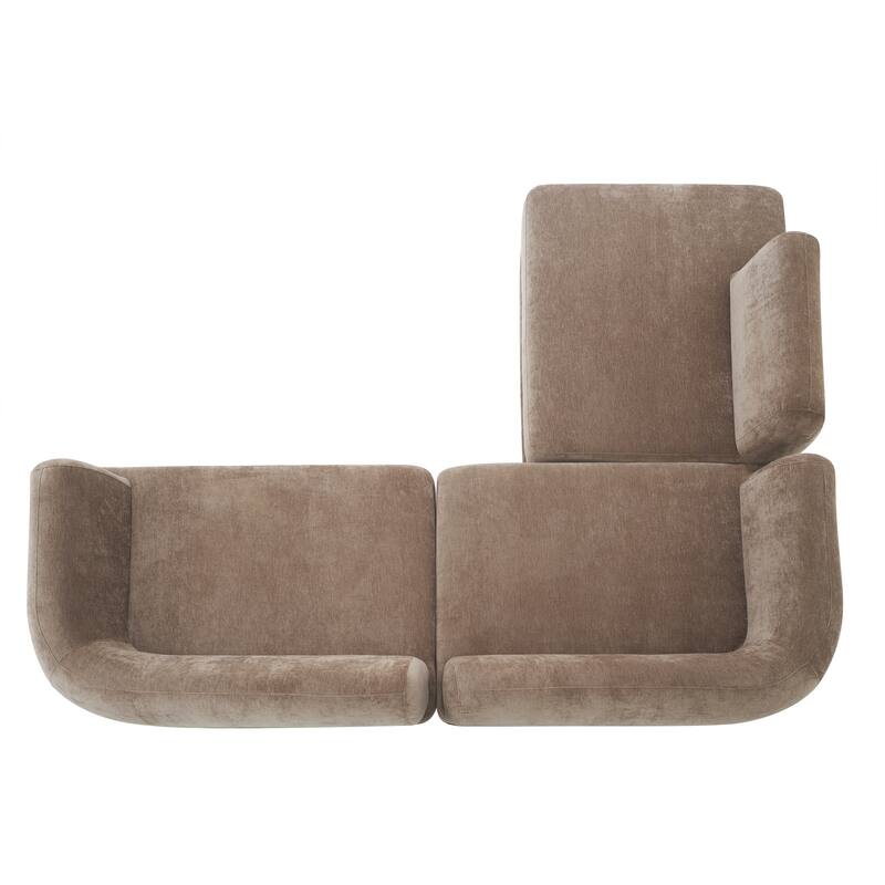 Christopher Knight Home - Modern L-Shaped Sectional Sofa Set & Chaise Lounge, High-Density Compressed Sponge, Fully Assembled