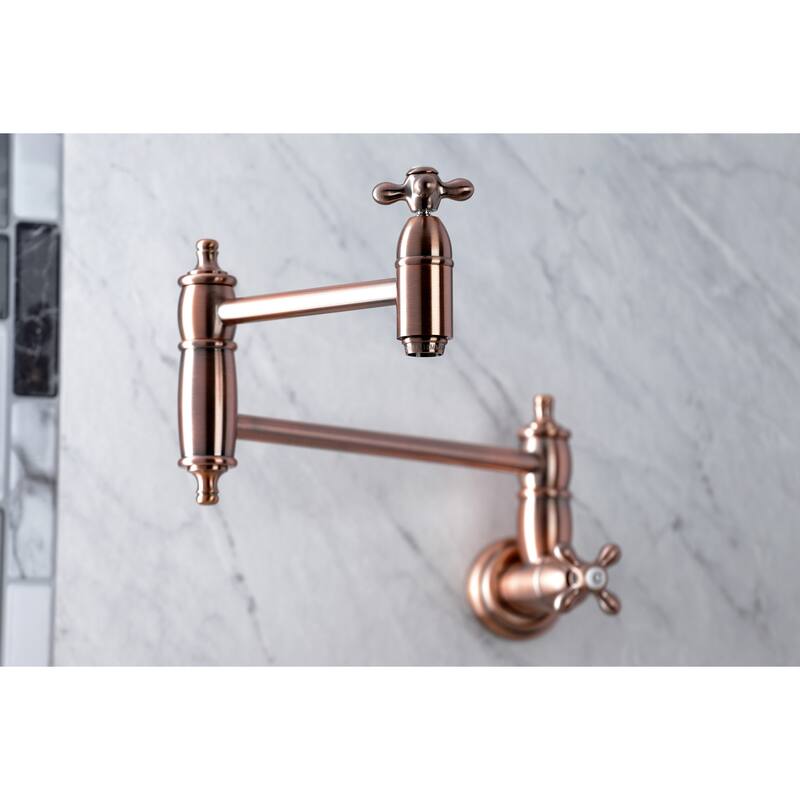 Kingston Brass Restoration Wall Mount Pot Filler Kitchen Faucet