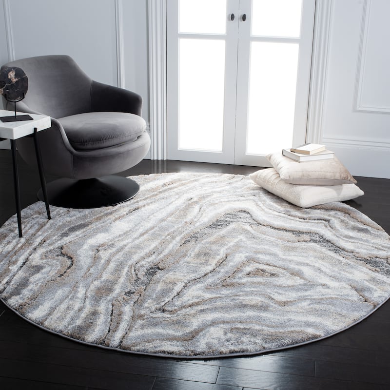 SAFAVIEH Cyrus Shag Dinara Abstract 1-inch Thick Rug