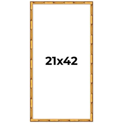 21x42 Frame Gold Bamboo Picture Frame Modern Photo Frame Includes UV Acrylic Shatter Guard Front Acid Free Foam Backing Board