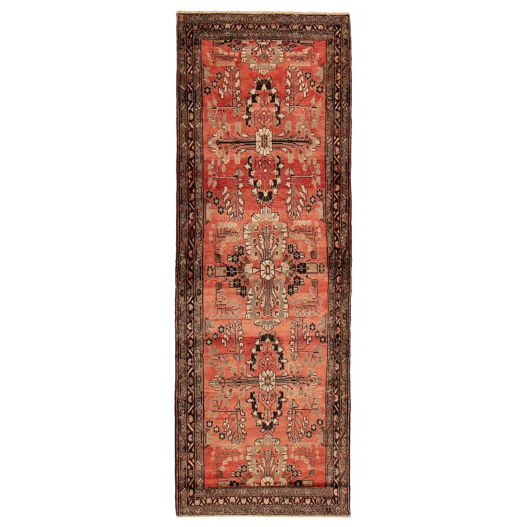 ECARPETGALLERY Hand-knotted Andelz Dark Copper Wool Rug - 3'7 x 10'2