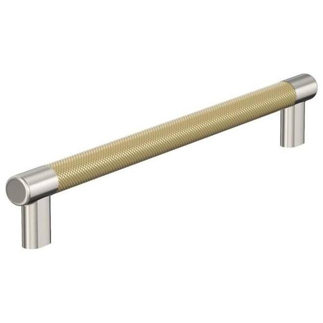 Amerock BP54040 Esquire 12" Center to Center Bar Cabinet Pull - Polished Nickel / Golden Champagne