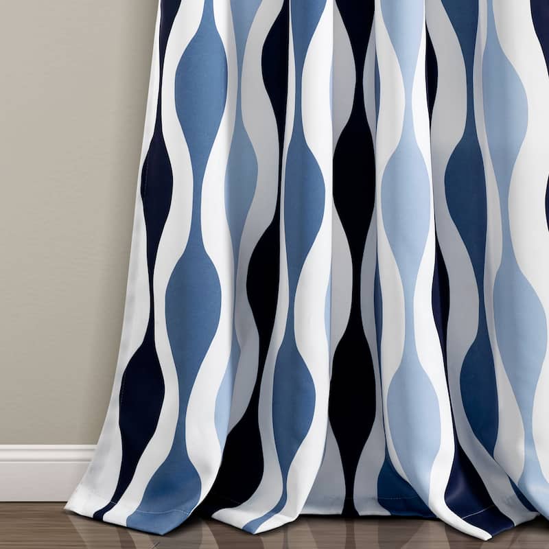 Lush Decor Mid Century Geo Light Filtering Window Curtain Panels