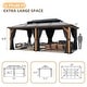 preview thumbnail 131 of 133, EROMMY Hardtop Gazebo,Outdoor Pergola with Double Roof & Netting & Curtains,Heavy Duty Canopy for Patio, Backyard, Pool party