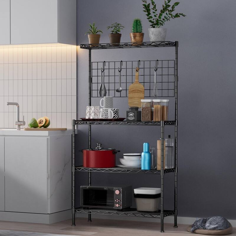 Bakers Rack Kitchen Shelf - 14"D x 30"W x 59"H