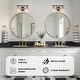 preview thumbnail 31 of 36, Modern Black Gold Bathroom Vanity Light Hammered Glass Wall Sconces Lamps with 1/2/3/4 Lights