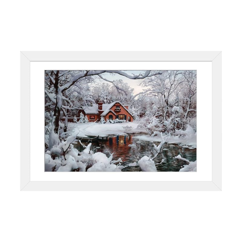 iCanvas "Winter Wonderland" by Evgeny Lushpin - White - 16x24x1