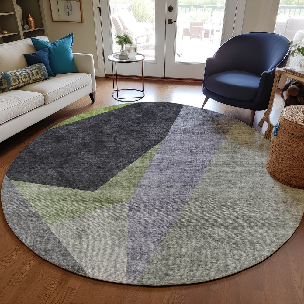 Machine Washable Indoor/ Outdoor Chantille Contemporary Dimensions Rug