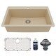 preview thumbnail 7 of 59, Karran QT-812 Top Mount 33 in. Large Single Bowl Quartz Kitchen Sink Kit