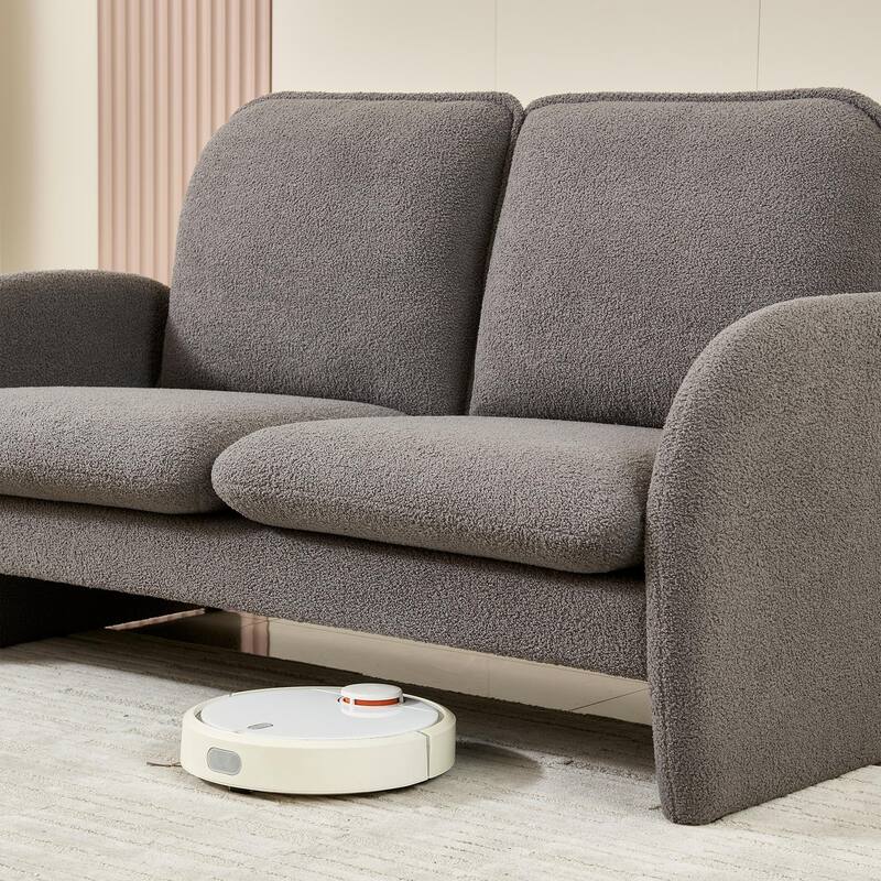 Modern Sherpa Upholstered Accent Chair