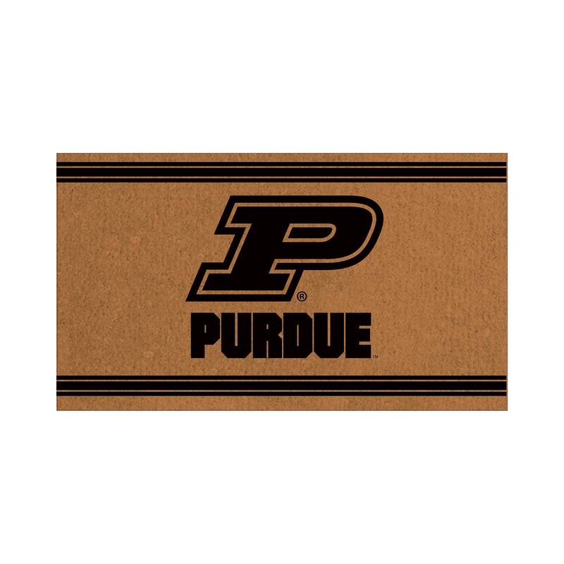 Purdue University Monochrome Indoor/Outdoor Coir Door Mat - 28" x 16"