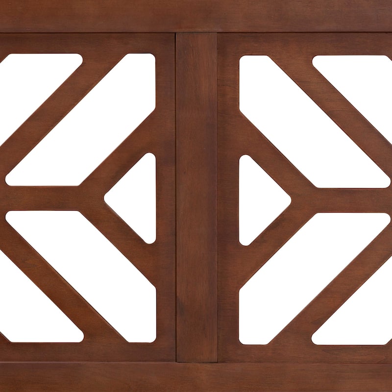 Kalare Wood Headboard with Geometric Cutout Design - Modern Decorative Panel for Bed Frame, Contemporary Bedroom Accent