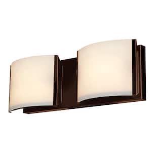 Access Lighting Nitro 2 2-Light LED Vanity - Bronze Finish - Opal Glass Shade