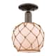 Option Oil Rubbed Bronze / White Glass with Brown Rope