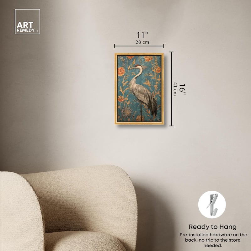 Graceful Grus Gaze Canvas by Art Remedy
