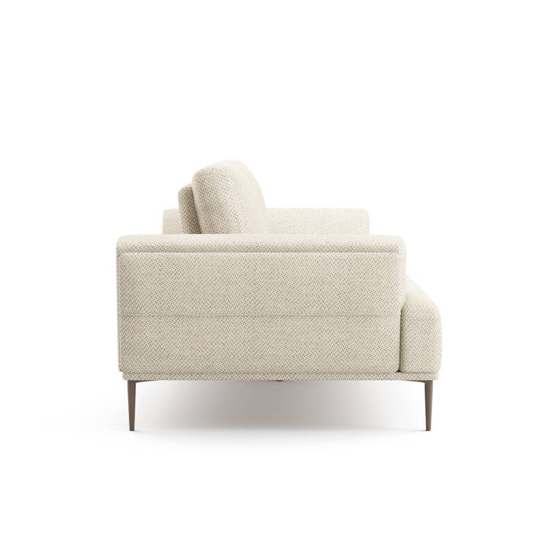 Furniture of America Paola Mid-Century Modern 3-Piece Beige Chenille Adjustable Sofa Setwith Extendable Back