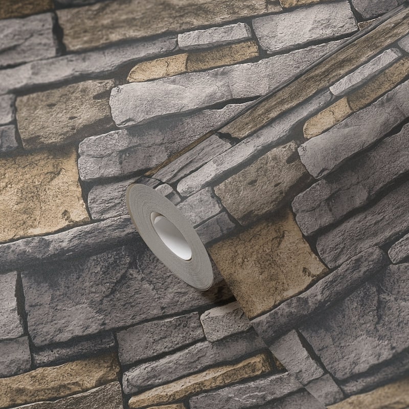 Galerie Wallcoverings Bricks and More Collection Sandstone Splendour Motif Matte Finish Vinyl on Non-woven Wallpaper Roll