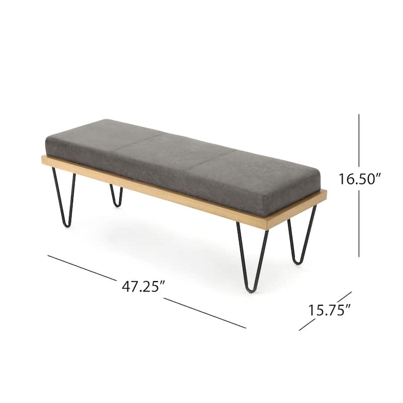 Mid-century Modern Upholstered Bench